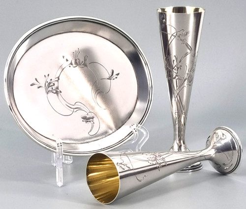 Jugendstil champagner set - champagner,
