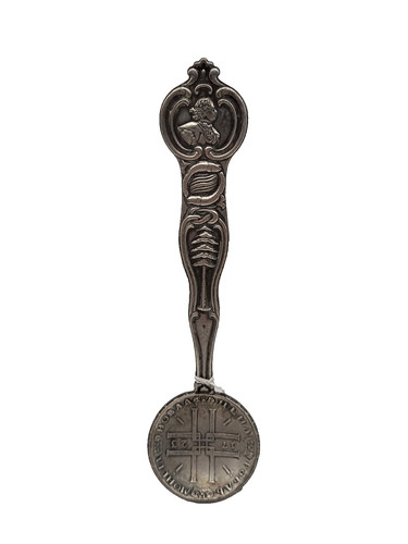 Russischer silber münzlöffel - russischer,